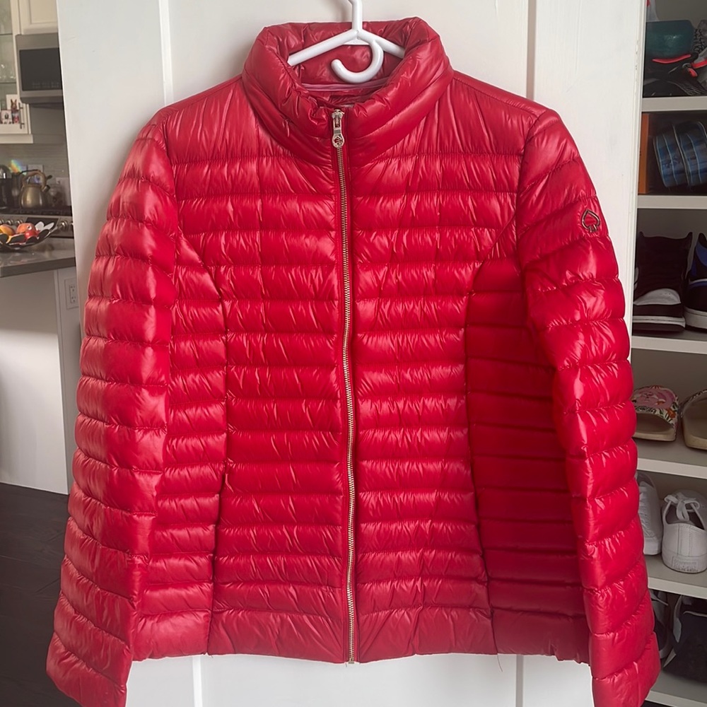 Kate Spade down filled jacket. Very gently used. Red. Size L